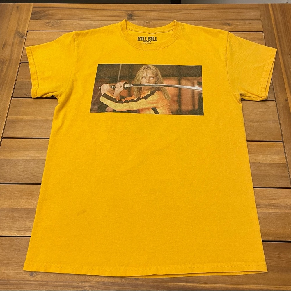Men’s Kill Bill Volume 1 Quentin Tarantino Movie Promo Shirt Medium Yellow Gold